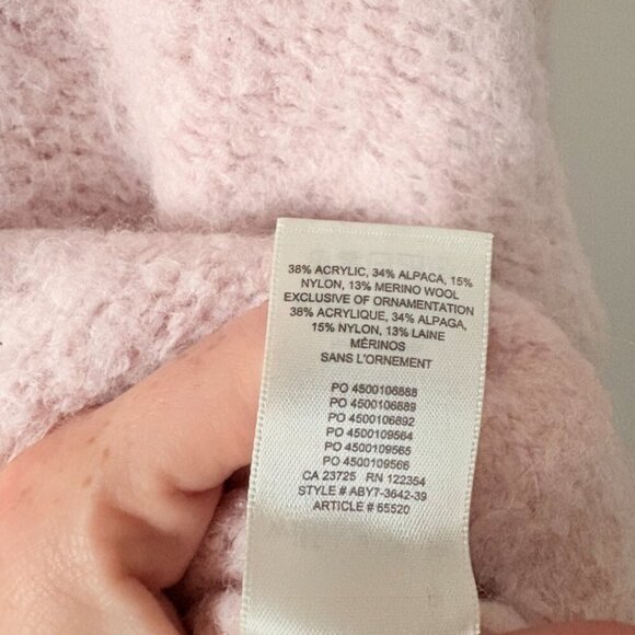 Aritzia Wilfred Free Gwyneth Wool Alpaca Cropped Quarter-Zip Knit Sweater Small - Picture 9 of 9